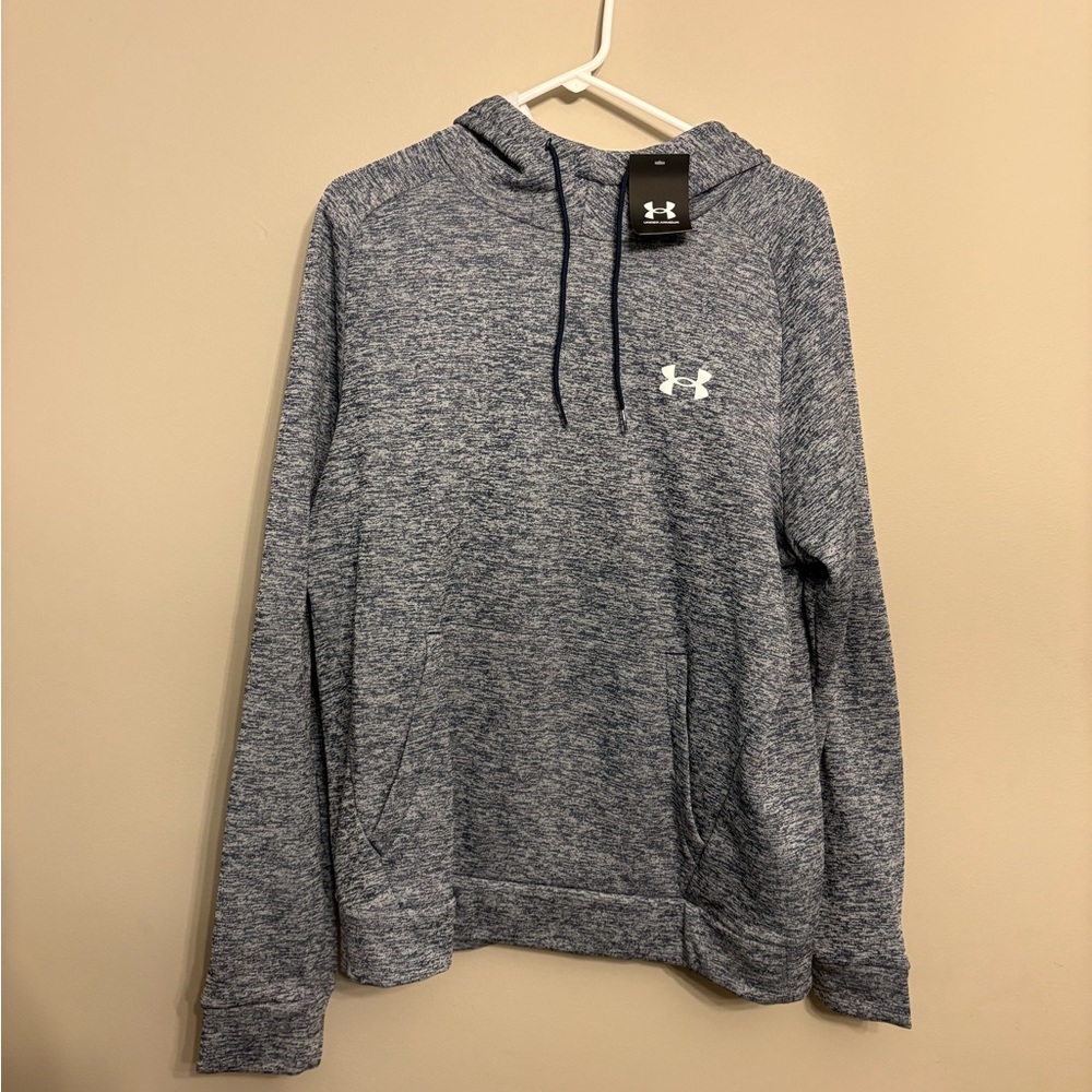 Under Armour Men's Blue and Grey Heather Hoodie - New with Tags
